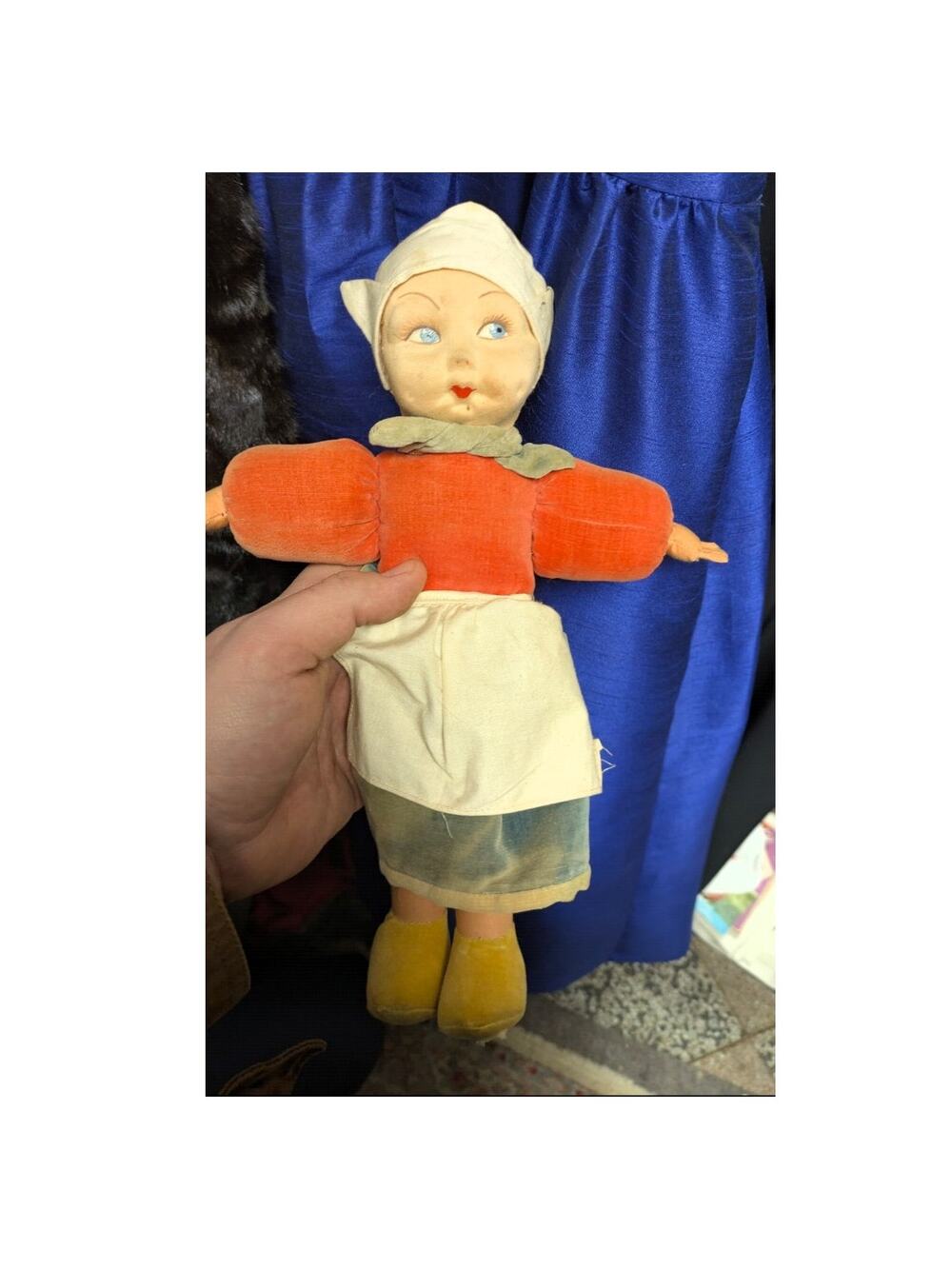 Norah Welling Doll Vintage Cloth Made in England Folk Dutch Outfit